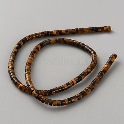 Natural Tiger Eye Abacus Bead Strands&nbsp;G-WH0044-01B
