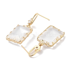 Brass Micro Pave Cubic Zirconia Stud Earring&nbsp;EJEW-Q800-62G