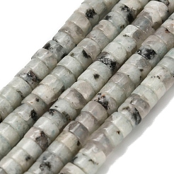 Natural Sesame Jasper/Kiwi Jasper Beads Strands&nbsp;G-Z110-A04-2x4mm