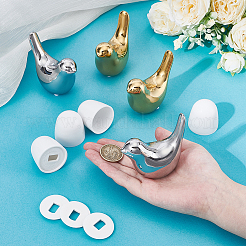 Round Plastic Push-On Toilet Bowl Bolt Caps Covers with Extra Washers and Ceramics Display Decorations&nbsp;AJEW-NB0008-29