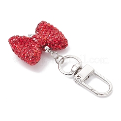 Bowknot Polymer Clay Rhinestone Pendants Decorations&nbsp;HJEW-JM04197-02