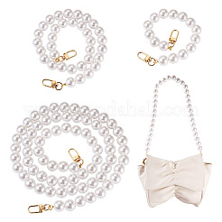 3Pcs 3 Sizes ABS Plastic Imitation Pearl Beaded Bags Chains&nbsp;HJEW-TAC0068