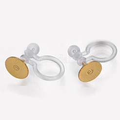 304 Stainless Steel Clip-on Earring Components&nbsp;STAS-WH0012-01G