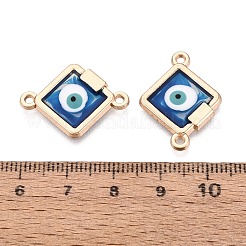 Alloy Enamel Blue Evil Eye Links Connector Charms with Resin&nbsp;ENAM-N071-03C-G