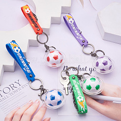 Soccer Keychain Cool Soccer Ball Keychain with Inspirational Quotes Mini Soccer Balls Team Sports Football Keychains for Boys Soccer Party Favors Toys Decorations&nbsp;JX297B
