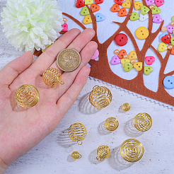 40Pcs 4 Sizes Iron Wire Pendants&nbsp;IFIN-CJ0001-40G