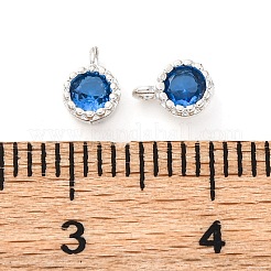 Brass Micro Pave Cubic Zirconia Charms&nbsp;KK-Z089-11S-02