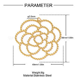 304 Stainless Steel Pendants&nbsp;STAS-OY011-58G