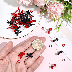 DIY Bowknot Alloy Stud Earring Finding Kits&nbsp;DIY-ME0002-87