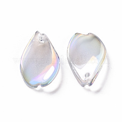 Transparent Spray Painted Glass Pendants&nbsp;GLAA-S190-014B-01