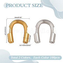 200Pcs 2 Colors Brass Wire Guardians&nbsp;KK-ME0002-79