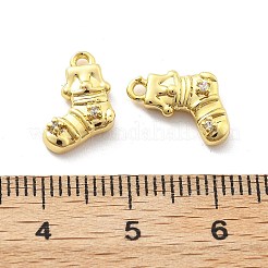 Brass Micro Pave Cubic Zirconia Pendants&nbsp;KK-U049-04G-04
