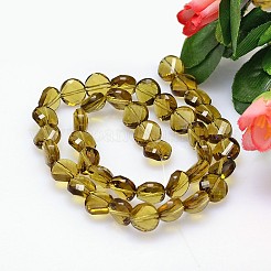 Faceted Flat Round K9 Glass&nbsp;G-M193-10mm-19A