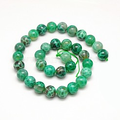 Natural Peacock Agate Round Bead Strands&nbsp;G-N0081-12mm-11