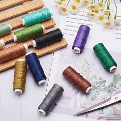 12Rolls 12 Colors Waxed Polyester Cord&nbsp;YC-SZ0001-03B