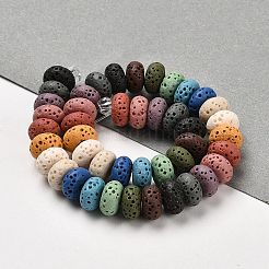 Natural Lava Rock Dyed Beads Strands&nbsp;G-L586-B02-05