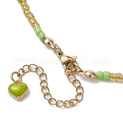 Glass Seed Beads & Flower Handmade Lampwork Beaded Necklaces&nbsp;NJEW-MZ00065-02