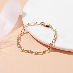 Brass Link Chains  Bracelet for Men Women&nbsp;BJEW-JB07253