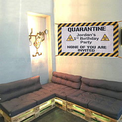 Polyester Quarantine Birthday Decorations Banner&nbsp;AJEW-GF0001-65