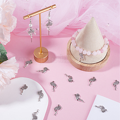100Pcs Tibetan Style Alloy Flamingo Shape Pendants&nbsp;FIND-SC0006-35