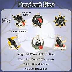 30Pcs 6 Styles Alloy Enamel Pendants&nbsp;FIND-CJ0003-69