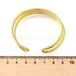 Brass Cuff Bangles for Women&nbsp;BJEW-F498-09G