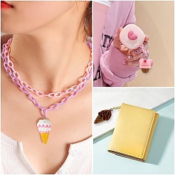20Pcs 10 Styles Opaque Resin Pendants&nbsp;RESI-YW0004-07