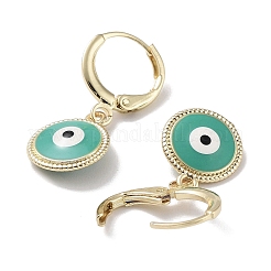 Real 18K Gold Plated Brass Dangle Leverback Earrings&nbsp;EJEW-L269-007G-01