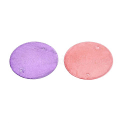 Spray Painted Natural Capiz Shell Disc Links Connector Charms&nbsp;SSHEL-T017-32M