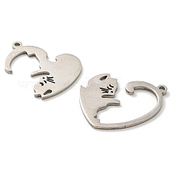 Non-Tarnish 304 Stainless Steel Split Pendants&nbsp;STAS-H184-01P