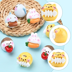 8Pcs 4 Styles Cute Opaque Resin Cabochons&nbsp;CRES-FS0001-22