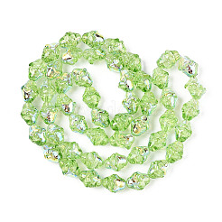 Electroplate Transparent Glass Beads Strands&nbsp;EGLA-N020-03C