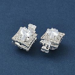 Brass Micro Pave Cubic Zirconia Beads&nbsp;KK-S336-10S-C