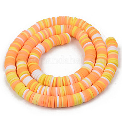 Handmade Polymer Clay Beads Strands&nbsp;CLAY-R089-6mm-097