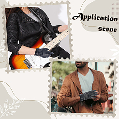 PU Leather Warm Gloves for Men&nbsp;AJEW-CL0003-31B