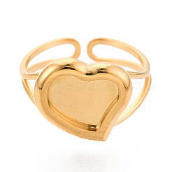 304 Stainless Steel Cuff Ring Components&nbsp;STAS-T066-23G