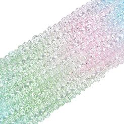 10 Strands Transparent Gradient Color Glass Beads Strands&nbsp;GLAA-CJ0002-09B