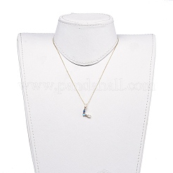 Letter Brass Initial Pendants Necklaces&nbsp;NJEW-JN02584-04