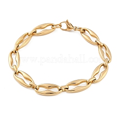 304 Stainless Steel Coffee Bean Chain Bracelets for Women Men&nbsp;BJEW-F488-45G