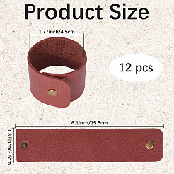 12Pcs PU Leather Napkin Rings&nbsp;AJEW-CL0005-81B