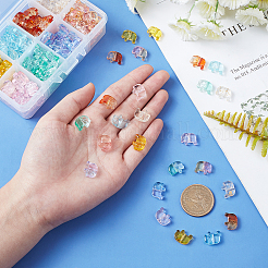 240Pcs 8 Style Transparent Spray Painted Glass Beads&nbsp;GLAA-FH0001-29
