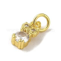 Brass Micro Pave Cubic Zirconia Charms&nbsp;KK-M283-24A-01
