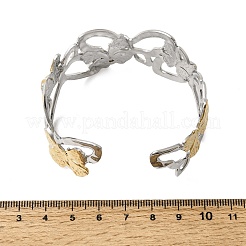 Hammered 304 Stainless Steel Cuff Bangles for Women&nbsp;BJEW-Z177-01GP-04