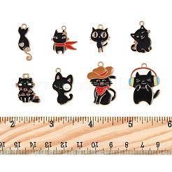 16Pcs 8 Styles Alloy Enamel Pendants&nbsp;ENAM-FP0002-61