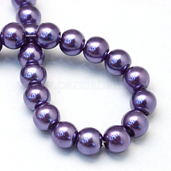 Baking Paint Pearlized Glass Pearl Round Bead Strands&nbsp;LS-HY-Q003-10mm-59