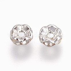Iron Crystal Rhinestone Spacer Beads&nbsp;RB-A008-6MM-S