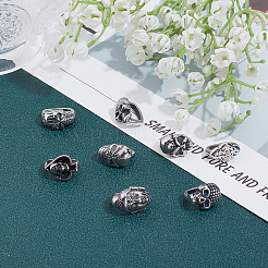 8Pcs 8 Style 304 Stainless Steel Slide Charms&nbsp;STAS-UN0021-02