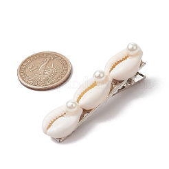 Cowrie Shell Shape Iron Flat Alligator Hair Clips&nbsp;PHAR-JH00126