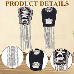 2Pcs Vintage Iron Tassel Epaulette&nbsp;AJEW-CY0002-72P