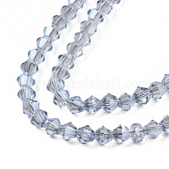 Electroplate Transparent Glass Beads Strands&nbsp;EGLA-Q026-016C